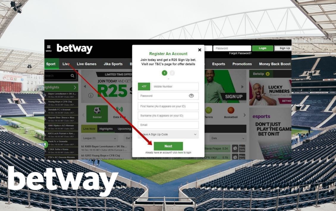 Signing into Betway is simple and easy