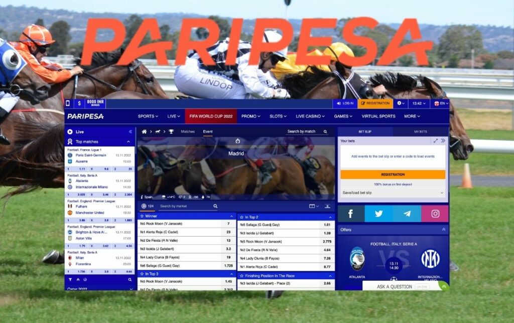 Bet on sports events on Paripesa site