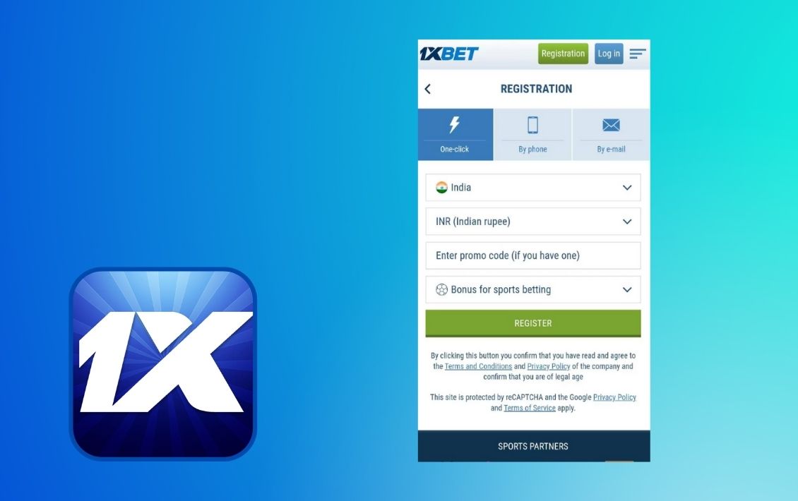 Mobile registration for 1xBet