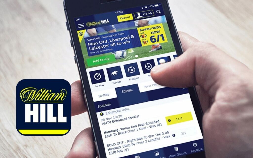 Betting on sports with William Hill app